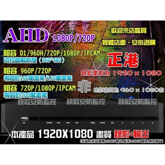 高雄監視器安裝廠商|可取 iCATCH AHD 監視主機 1080P VGA BNC HDM 遠端